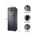 Refrigerator: Samsung 322 L, 3 Star, Convertible 5-in-1, Digital Inverter, with Display, Frost Free Double Door Refrigerator (RT37C4523B1/HL, Black Matt, 2023 Model)